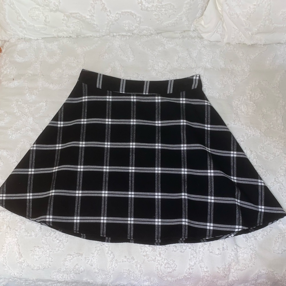Mini Black Plaid Skirt Size 0
